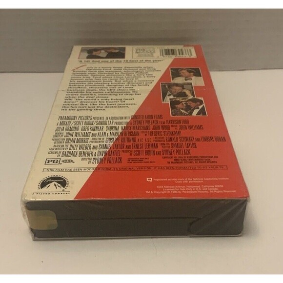 Sabrina VHS  NEW Sealed Harrison Ford Julia Ormond Greg Kinnear Comedy Romance - Picture 3 of 4